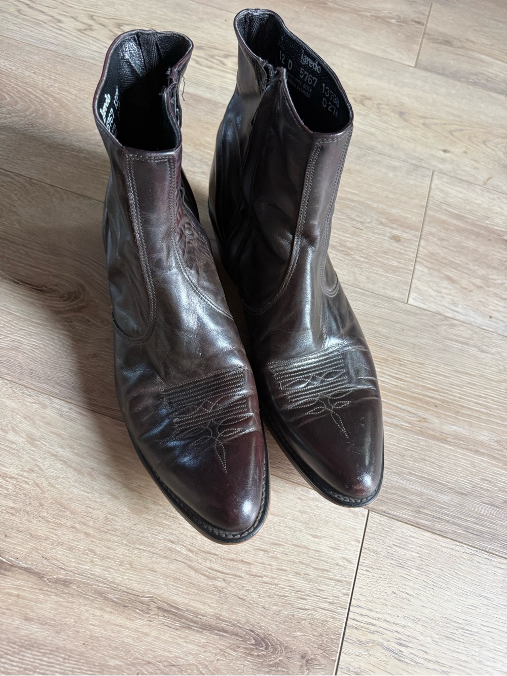 Laredo Men's Brown Leather Fletcher Cowboy Boots